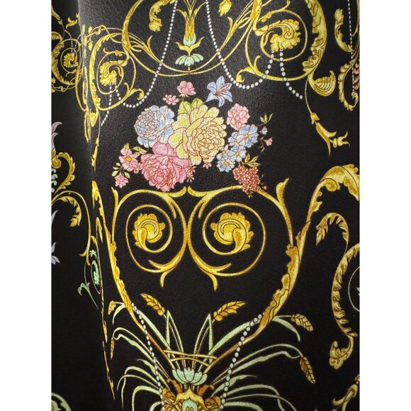 Versace Jeans Couture Womens Black Maxi Slip Dress With Baroque Floral Print - Picture 3 of 6